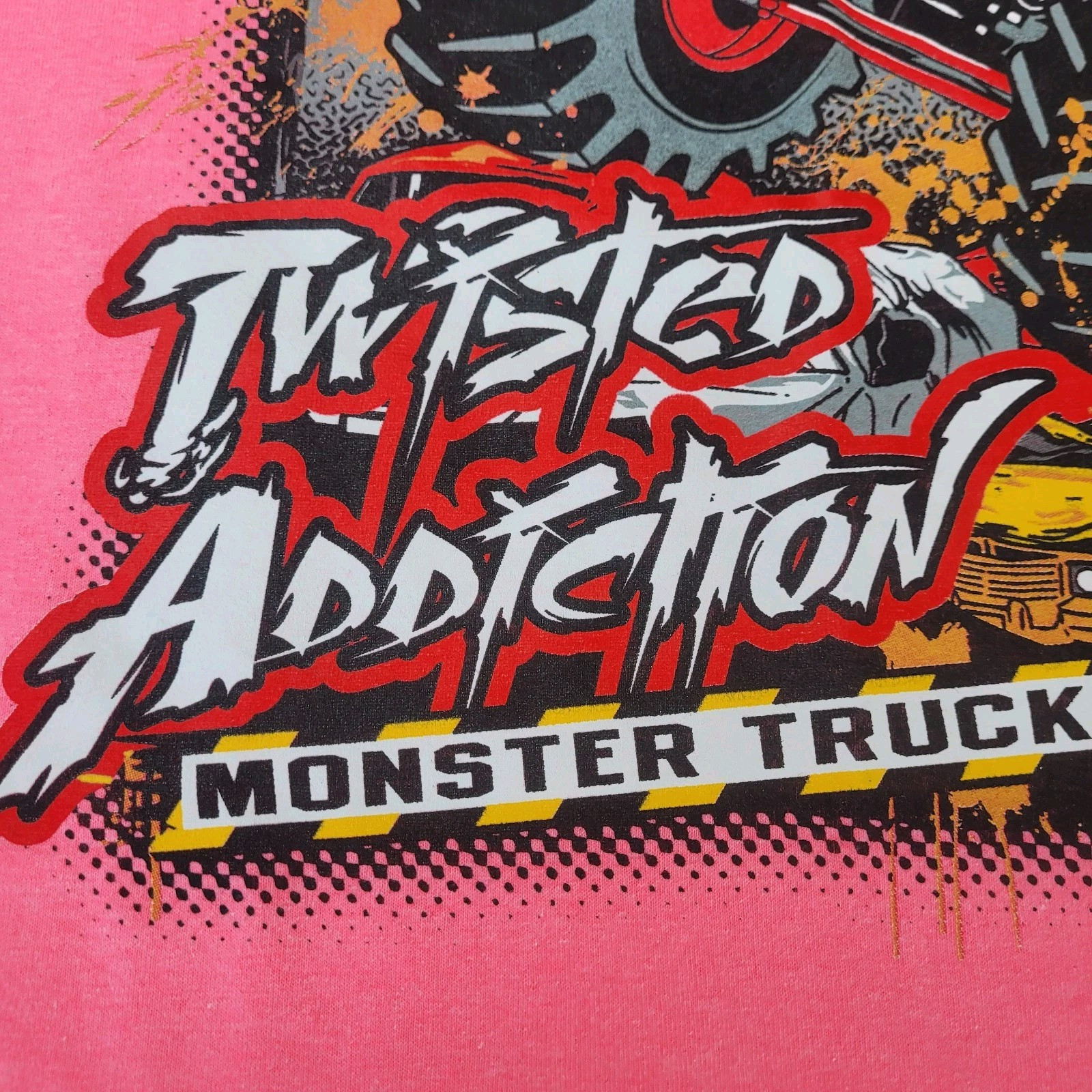Twisted Addiction Monster Med. Truck Racing Ford Tougest Tour 572ci T-Shirt gallery