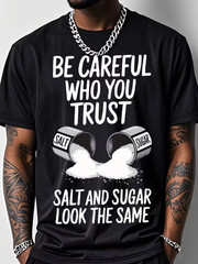 Men’s Funny Trust Warning Pro Club Shaka Tee Shirt Be Careful Who You Trust