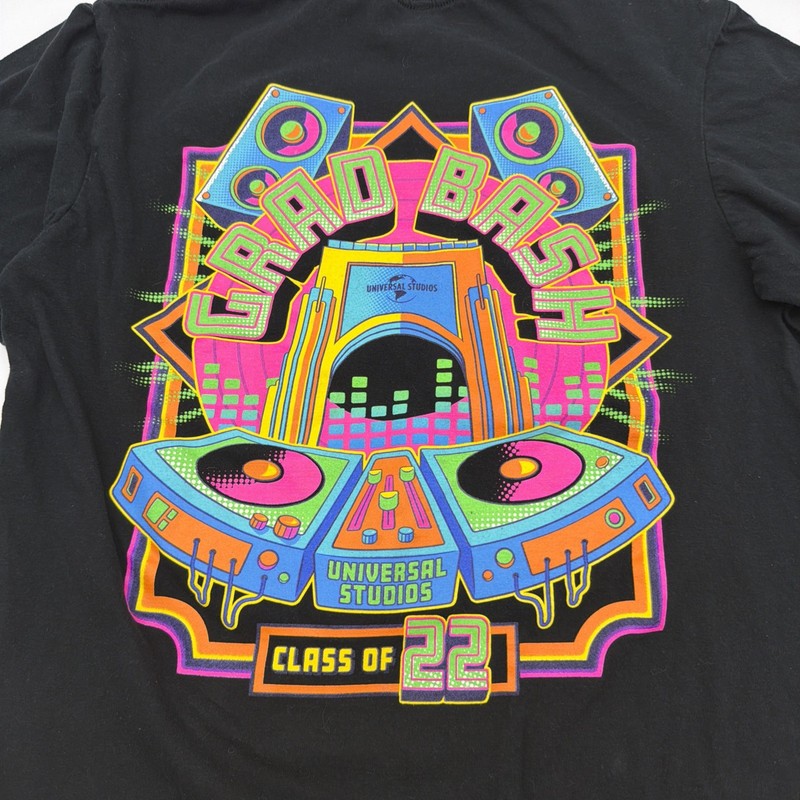 Universal Studios T-shirt Men M Black Graphic Print Logo 100% Cotton.#44861 gallery