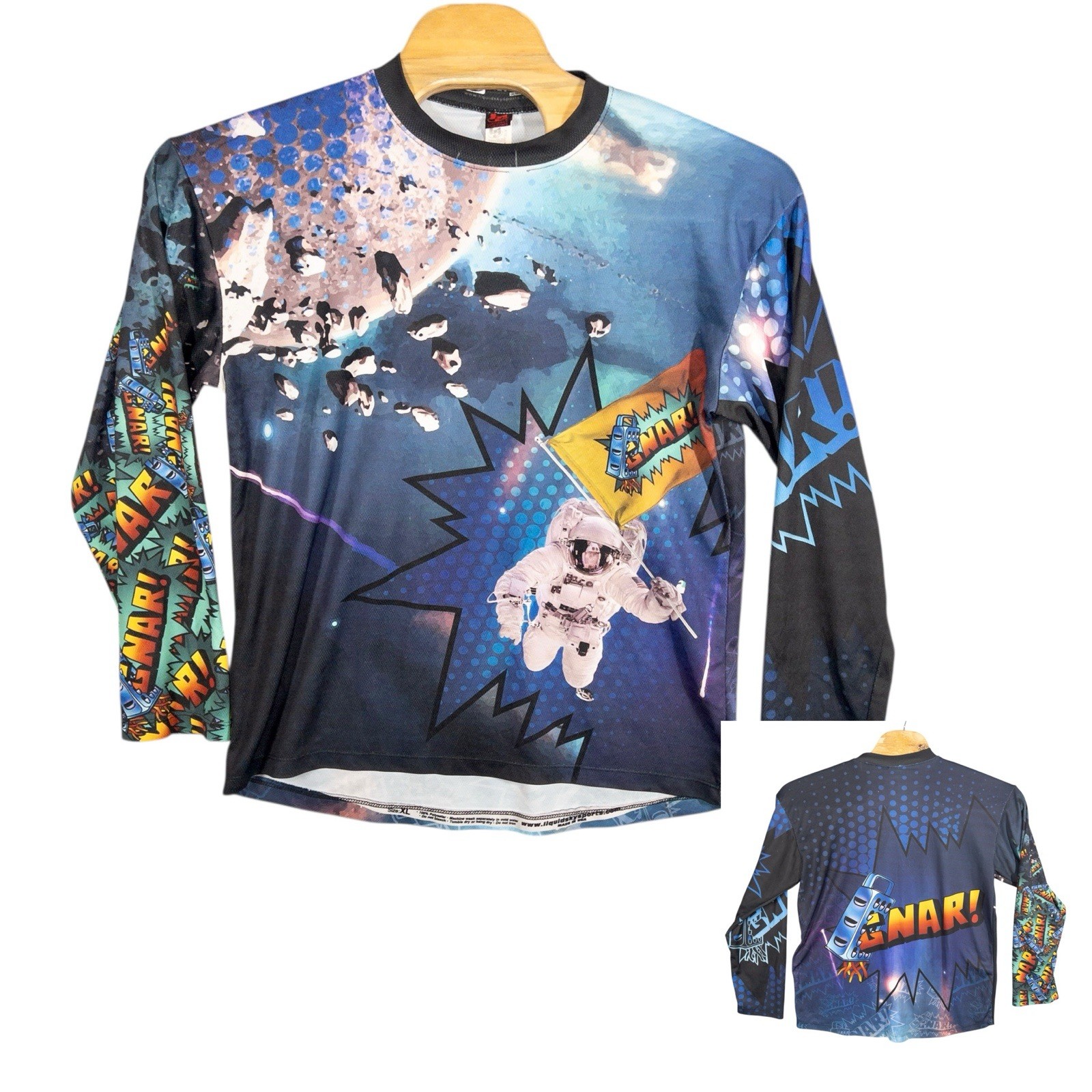 Liquid Sky Motocross Extreme Sports Jersey Mens XL Bike Skate Snowboarding USA gallery