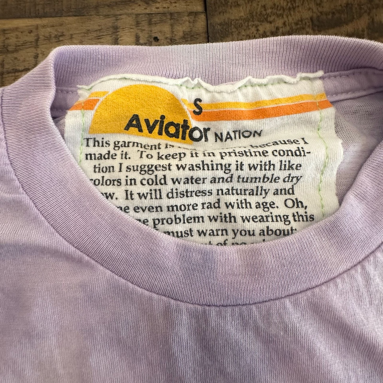 Aviator Nation Laguna Beach CA Surf Graphic Tie-Dye Raw Hem Tee gallery
