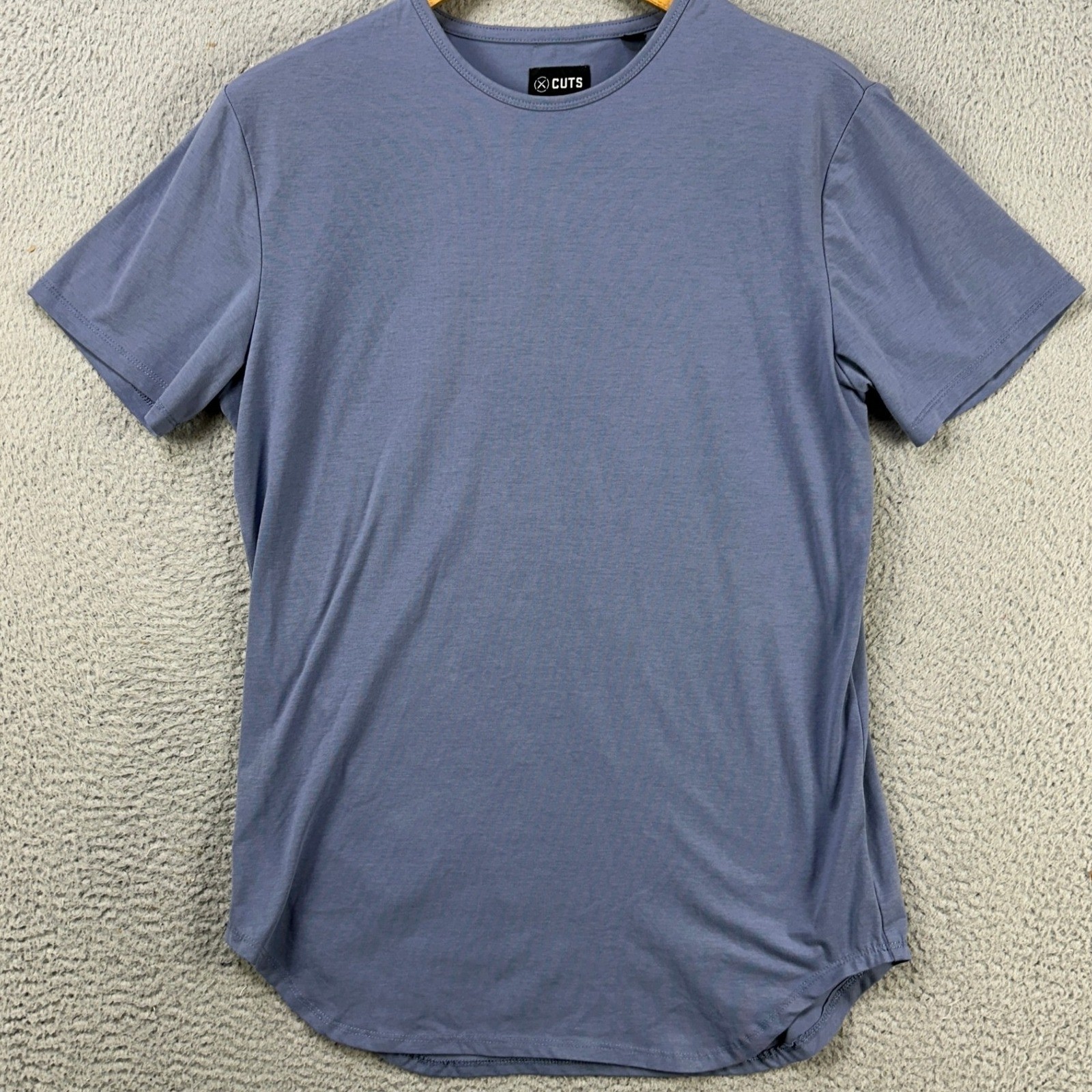 Cuts T-Shirt Crewneck Tee Mens Medium Light Blue Short Sleeve Casual Stretch gallery