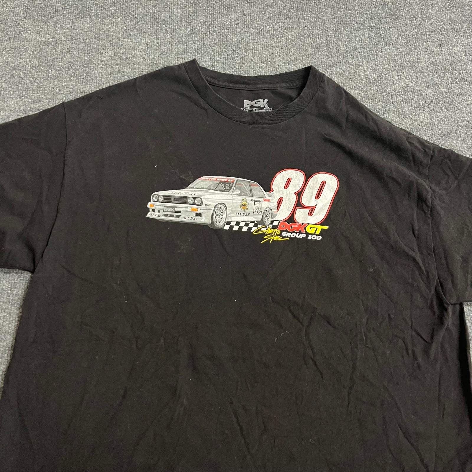 DGK T-Shirt Mens Size XL Black Ghetto Spec 89 Race Car Graphic Crew Neck Skate gallery