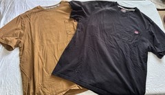 Wrangler Workwear Pocket Tee 2-Pack XL Black Camel Utility Essentials