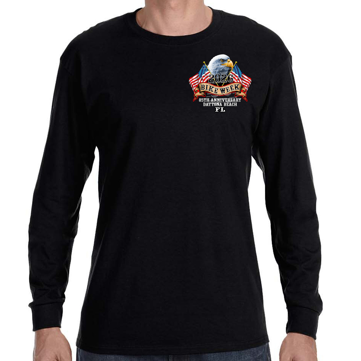 Long Sleeve 2026 Bike Week Daytona Beach America Strong No Harley gallery