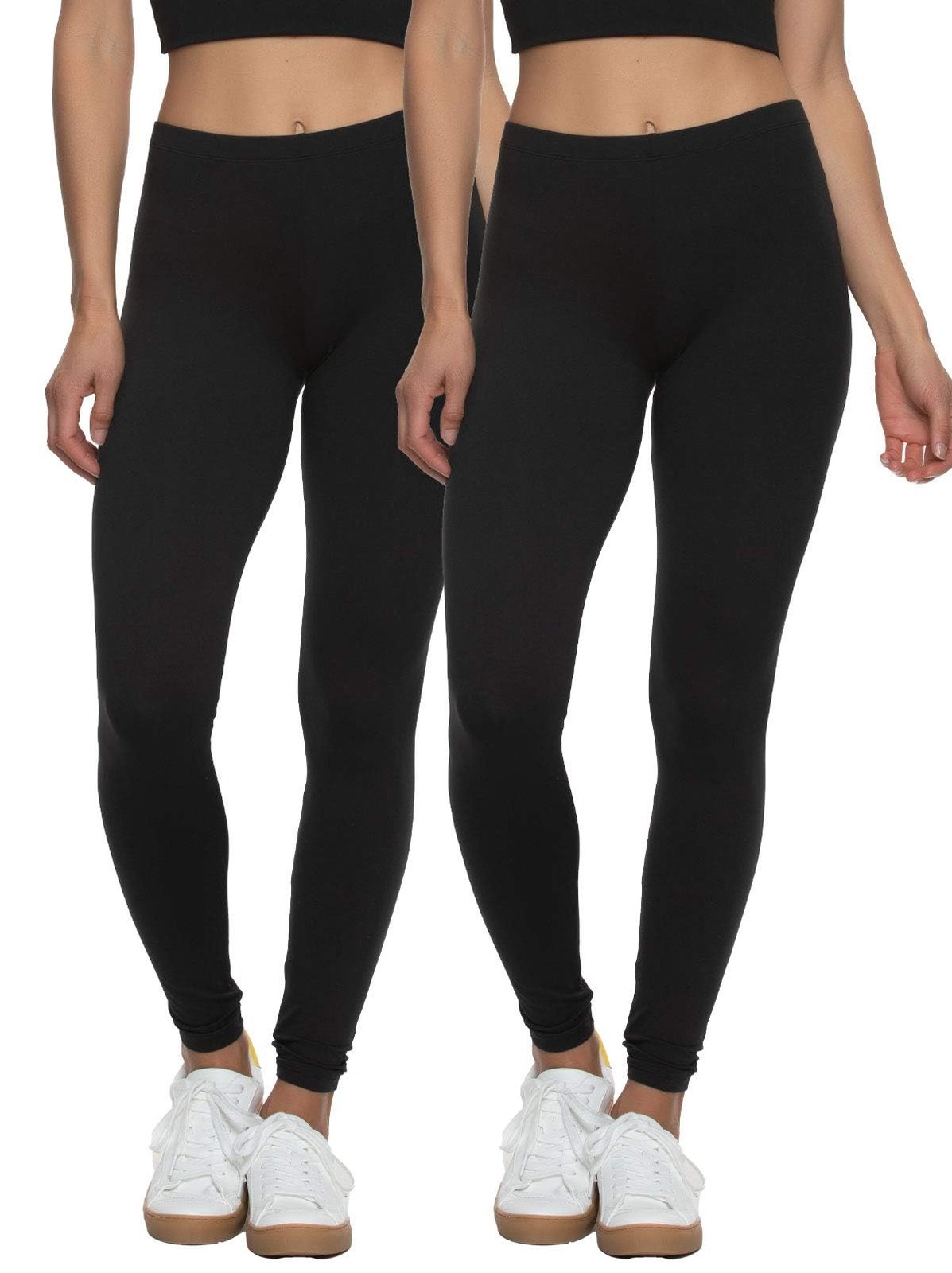 Velvety Super Soft Lightweight Leggings 2-Pack – for Women – Yoga Pants, Work…