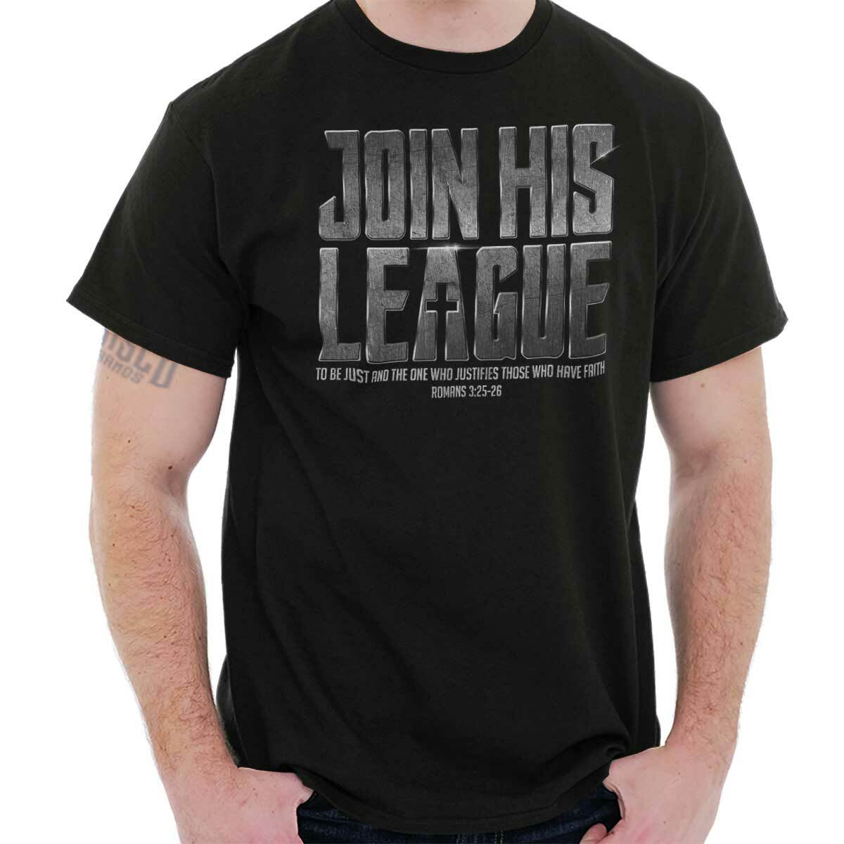 Christian Faith Pop Culture Join His League Womens or Mens Crewneck T Shirt Tee gallery