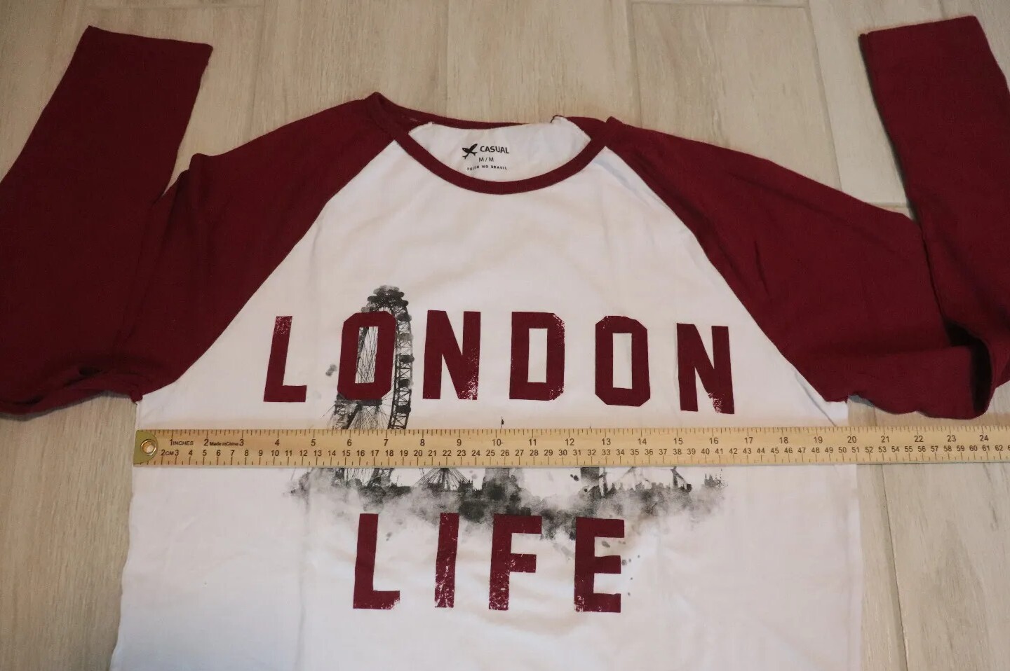 Cia Hering Men's T Shirt London Life Casual Long Sleeve Size Medium gallery