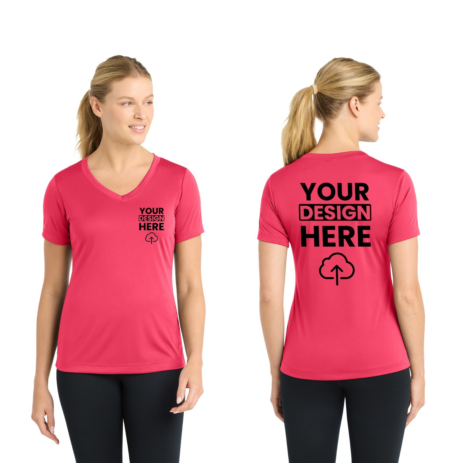 Custom Printed Sport-Tek Women's Posi Charge Competitor V-Neck Tee Gift For Him gallery