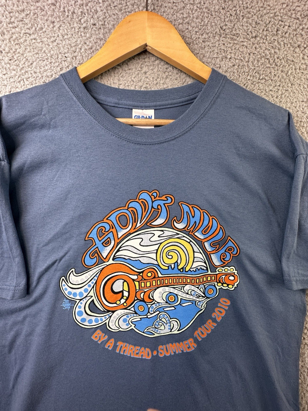 Govt Mule Concert T-Shirt By A Thread Summer 2010 Tour Adult Large Blue gallery
