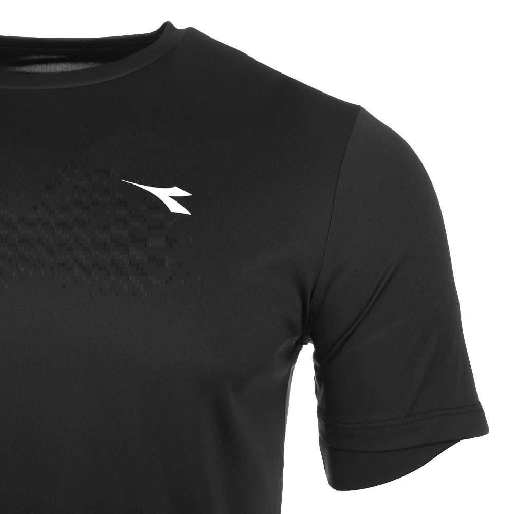 diadora Scudetto Training Crew Neck Short Sleeve Athletic T-Shirt Mens Black Cas gallery
