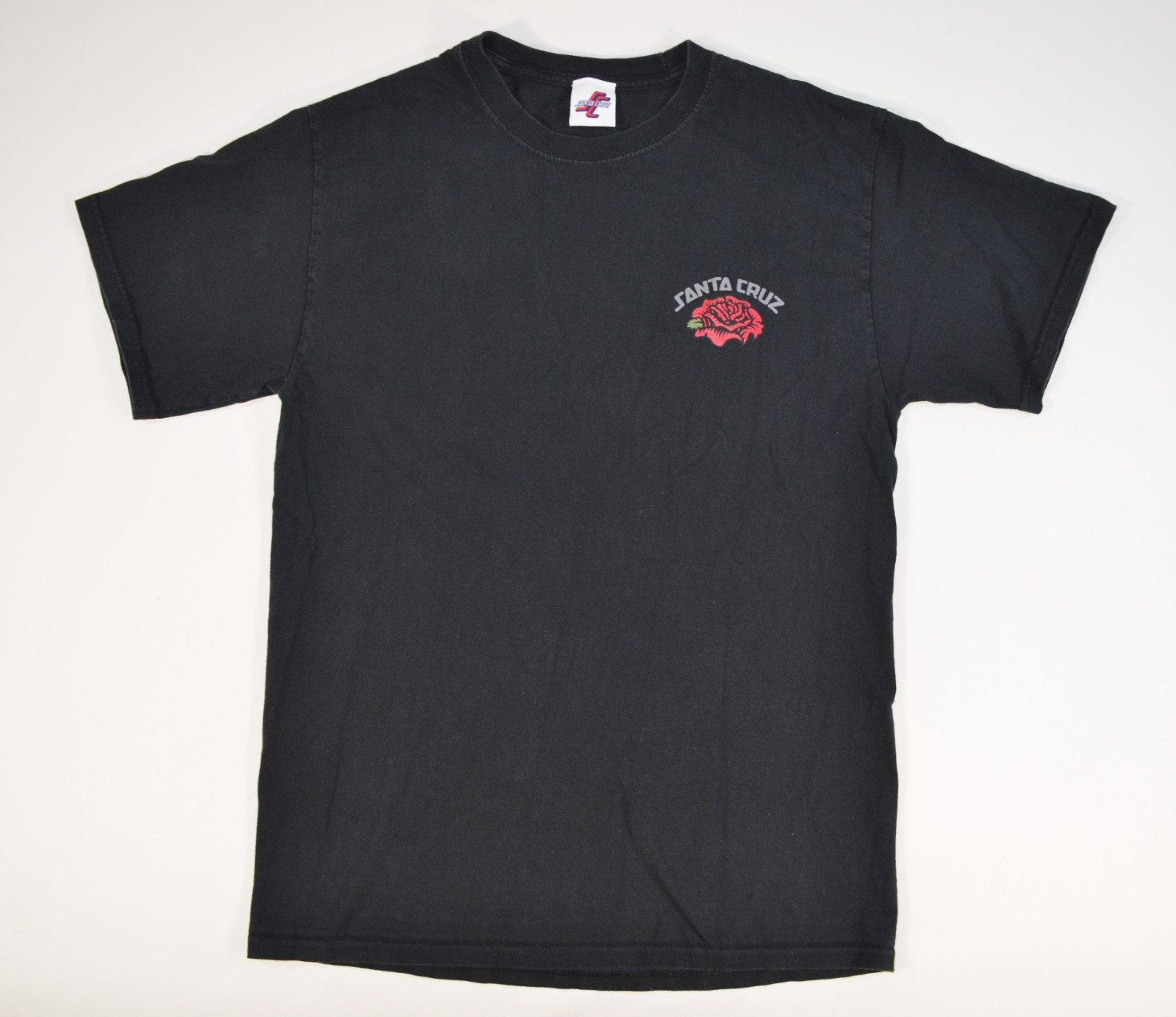 Santa Cruz Skate Skateboards Skateboarding Black Rose Roses Shirt Medium gallery
