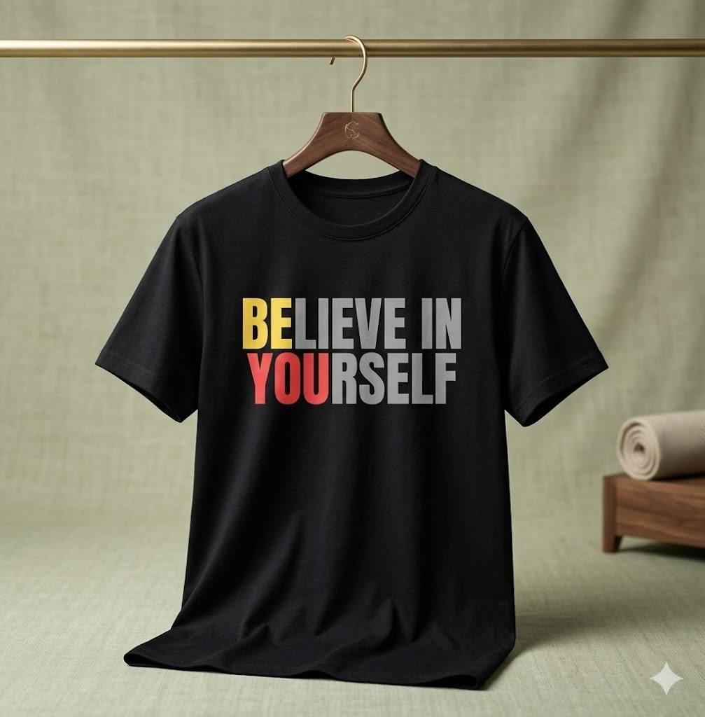 Motivation Positive Message Quote Believe In Yourself T-Shirt - H084 gallery