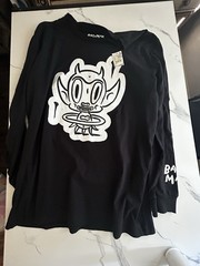 Baseman Mad Engine Black Graphic Long Sleeve T Shirt Men’s XXL