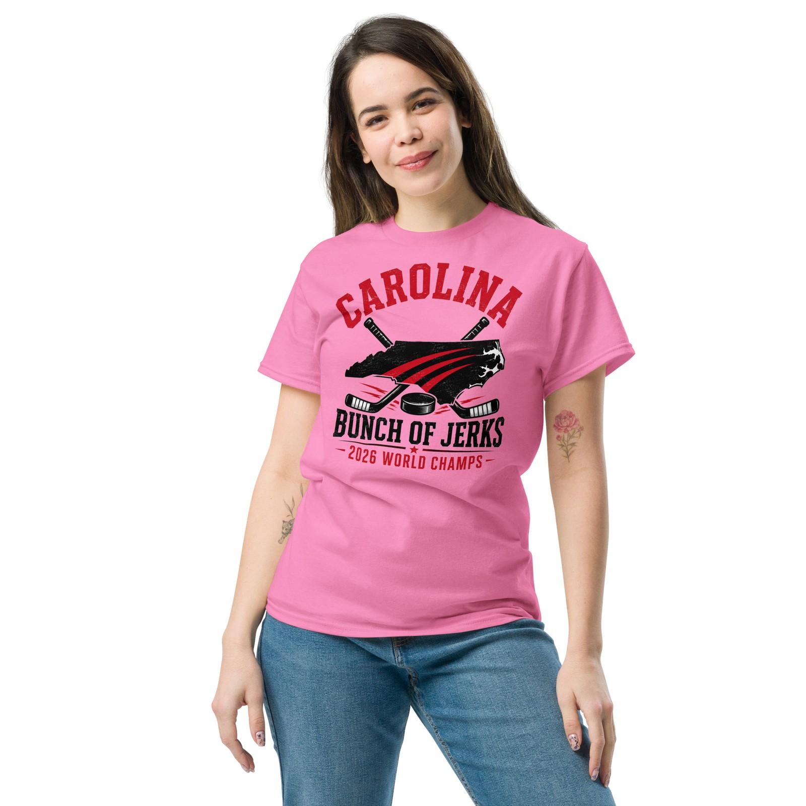 Carolina Hockey 2026 World Champs Bunch of Jerks Fan T-Shirt gallery
