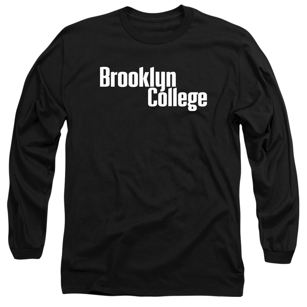 Brooklyn College Adult Long Sleeve T-Shirt Stacked, Black, S-3XL gallery