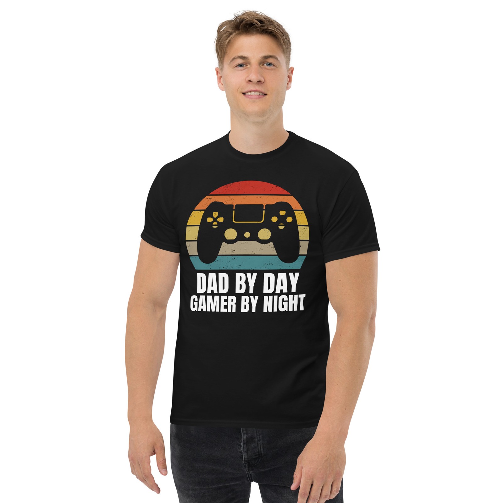 Dad By Day Gamer By Night Retro Gaming Design for Gaming Fathers gallery