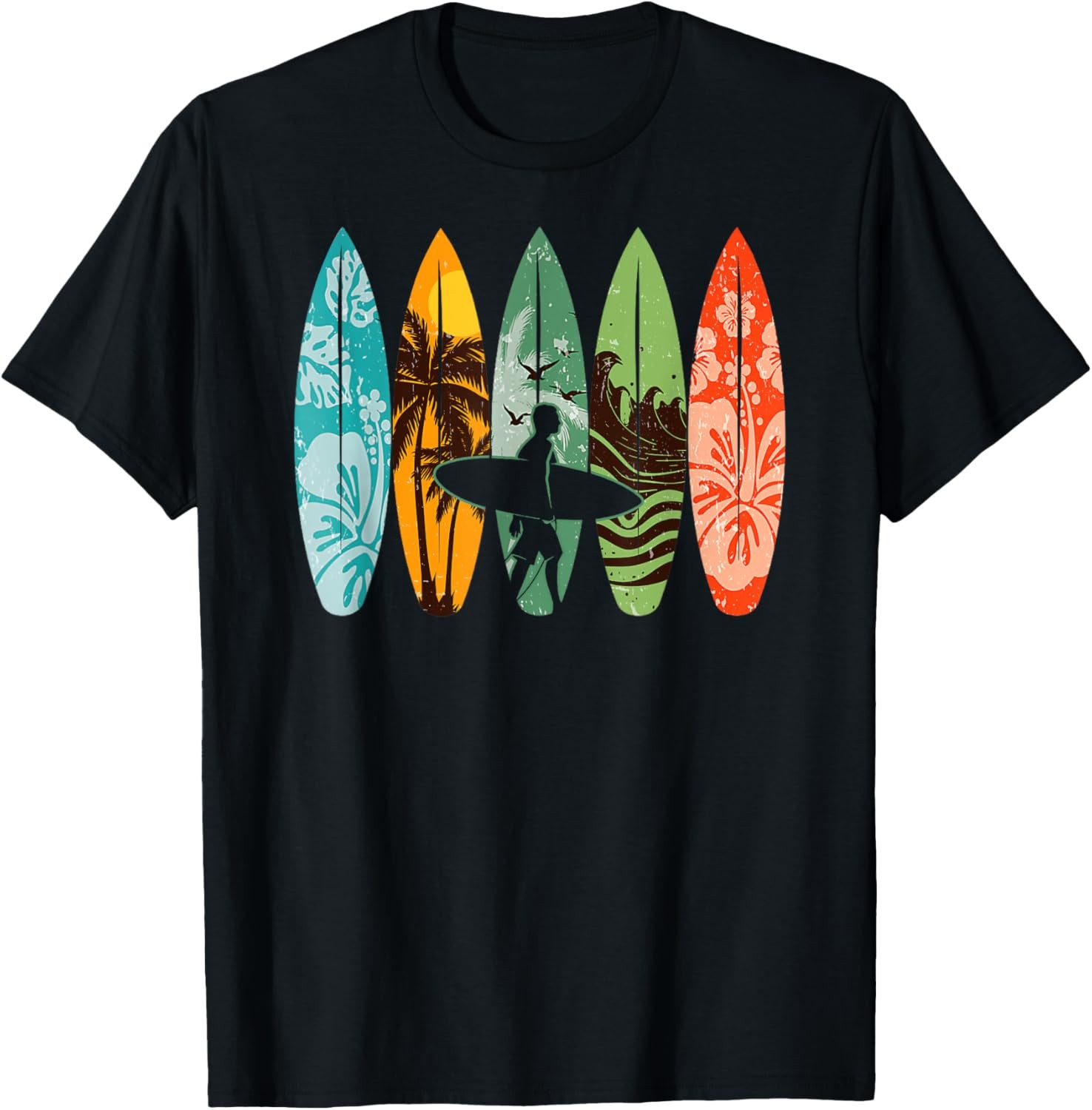 Surfboarder Hawaii Wave Surfing Surfboard Lover Beach Surfer T-Shirt gallery