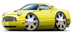 2002-05 Ford Thunderbird Classic Car Art Print NEW