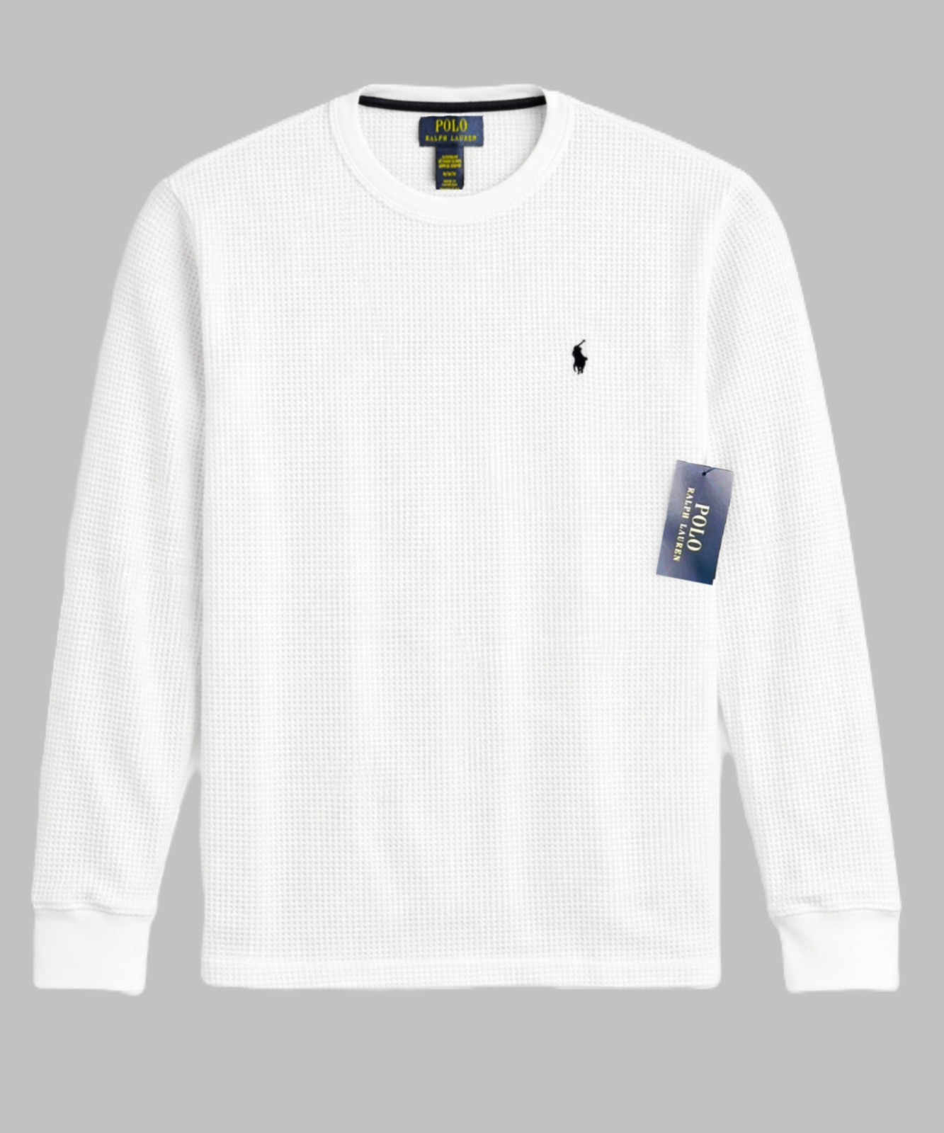 NWT - POLO RALPH LAUREN Mens Waffle Knit Thermal Long Sleeve Shirt WHITE - S-XXL gallery