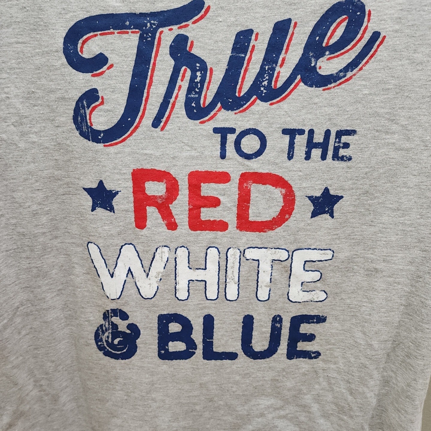 AMERICA TRUE TO THE RED WHITE & BLUE MENS GRAY T-SHIRT SIZE XL (46-48) NEW gallery