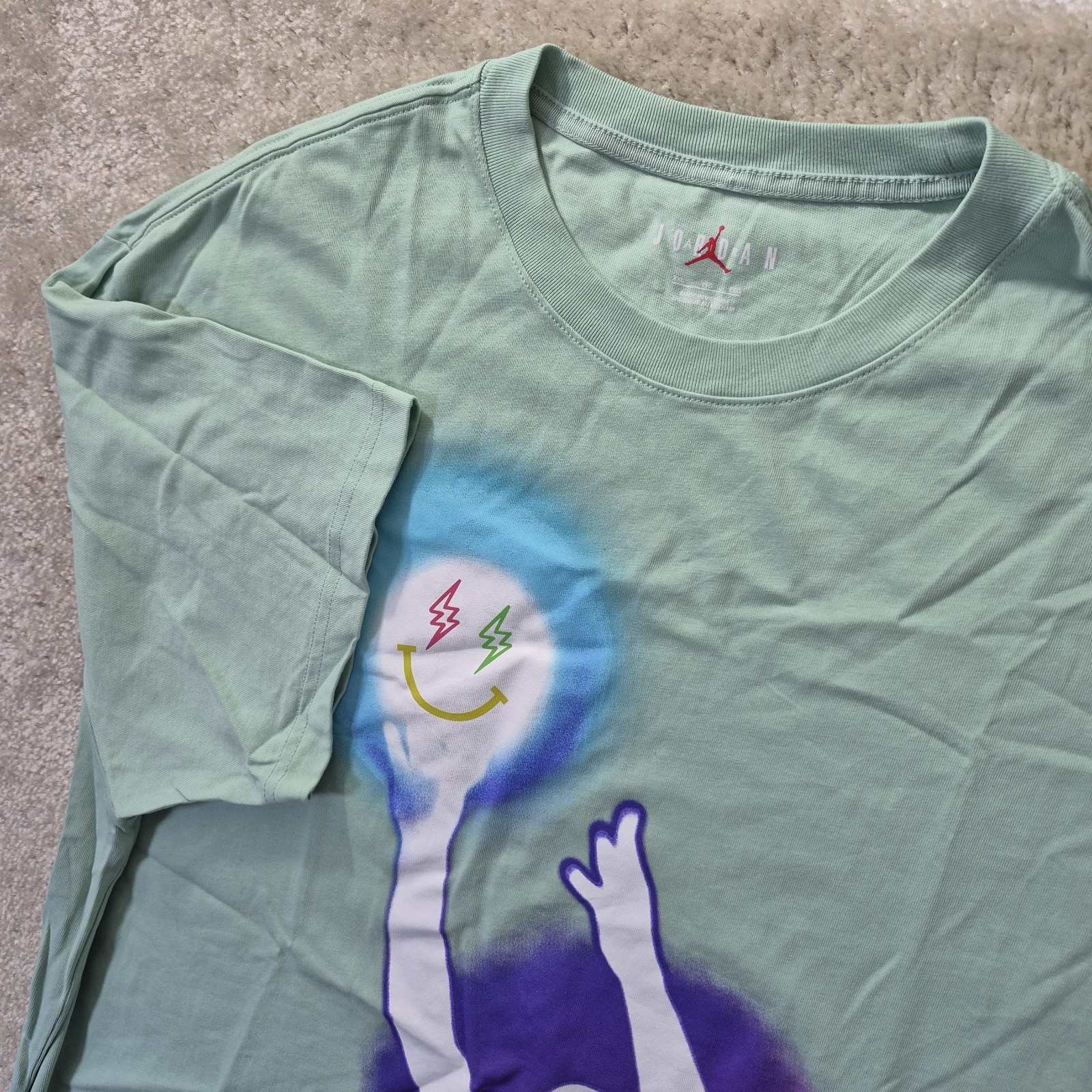Air Jordan J Balvin T Shirt 2XL Green Graphic Crewneck Basketball Designer 90s gallery