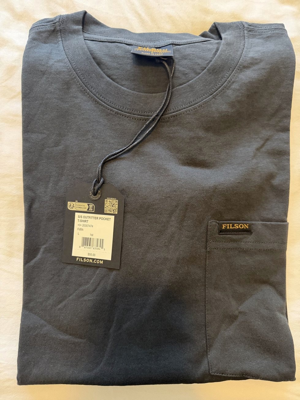Filson Pioneer Pocket T-shirt Black NWT Size L gallery