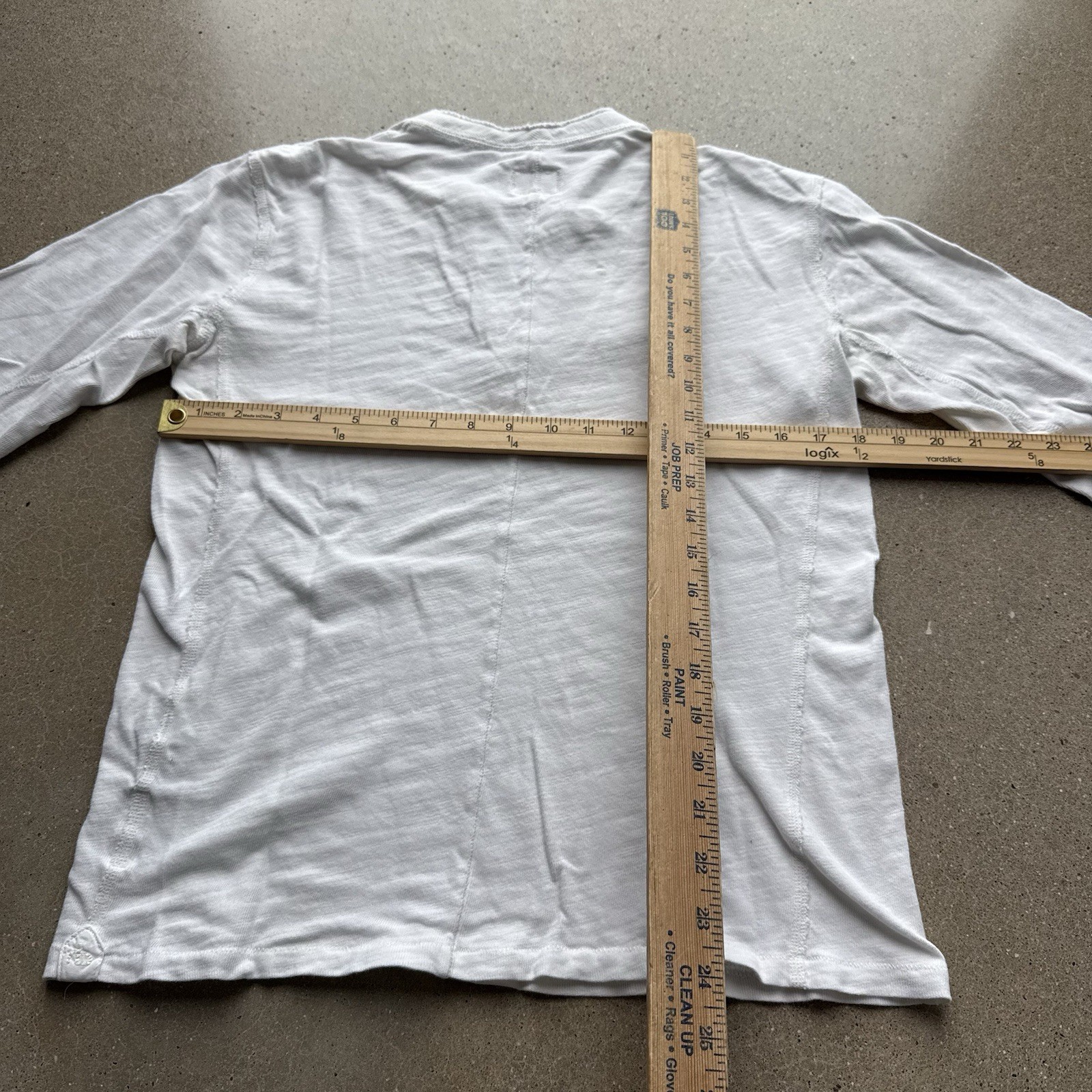 Rag & Bone Classic Henley Shirt Mens Size Small White Peruvian Cotton gallery