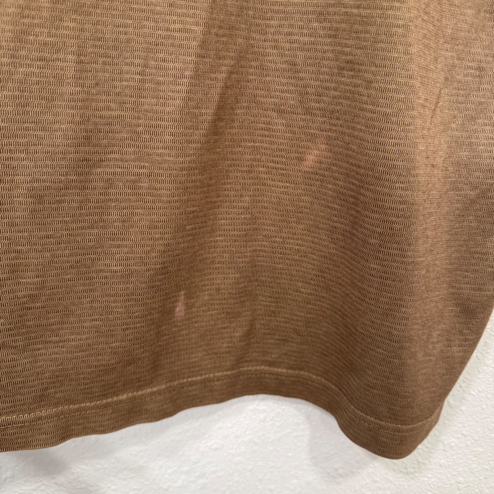 Van Heusen Studio Mens Brown Textured Knit Short Sleeve T-Shirt Size M Micro Rib gallery