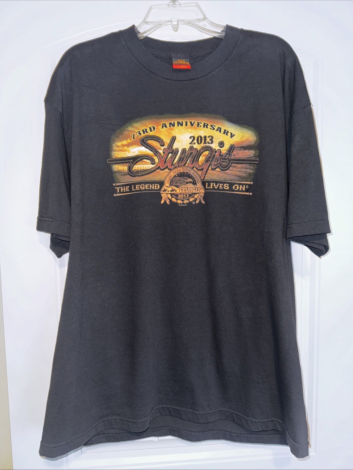 Sturgis Hot Leather Black Hills Rally 2013 XL Harley T Shirt Black Eagle gallery