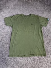 Sharkflag Shirt Mens L Green Graphic Crew Neck Cotton Jersey USA Logo Regular