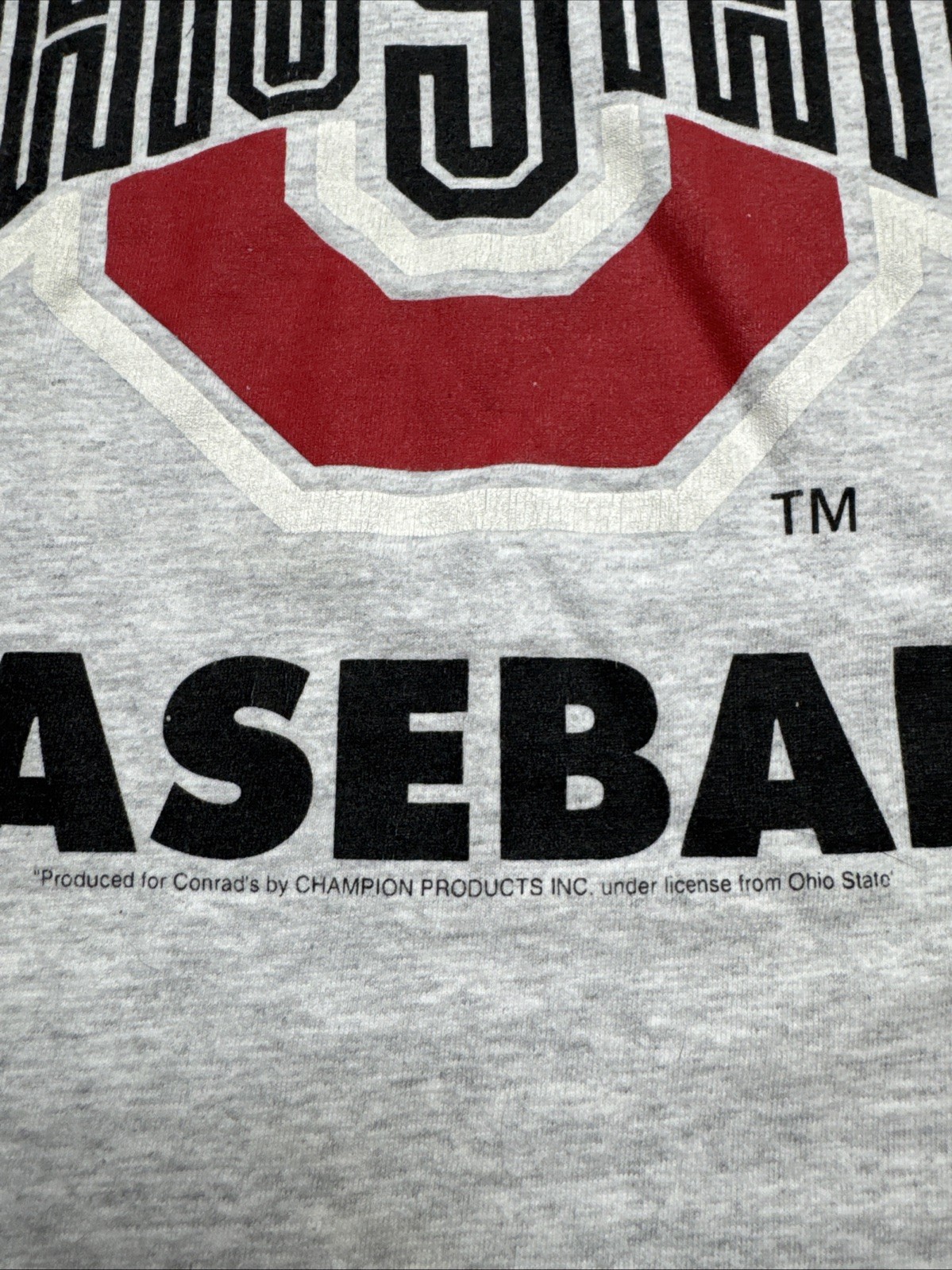 VINTAGE Champion Ohio State Buckeyes Baseball Shirt Sz Med Single Stitch 90s USA gallery