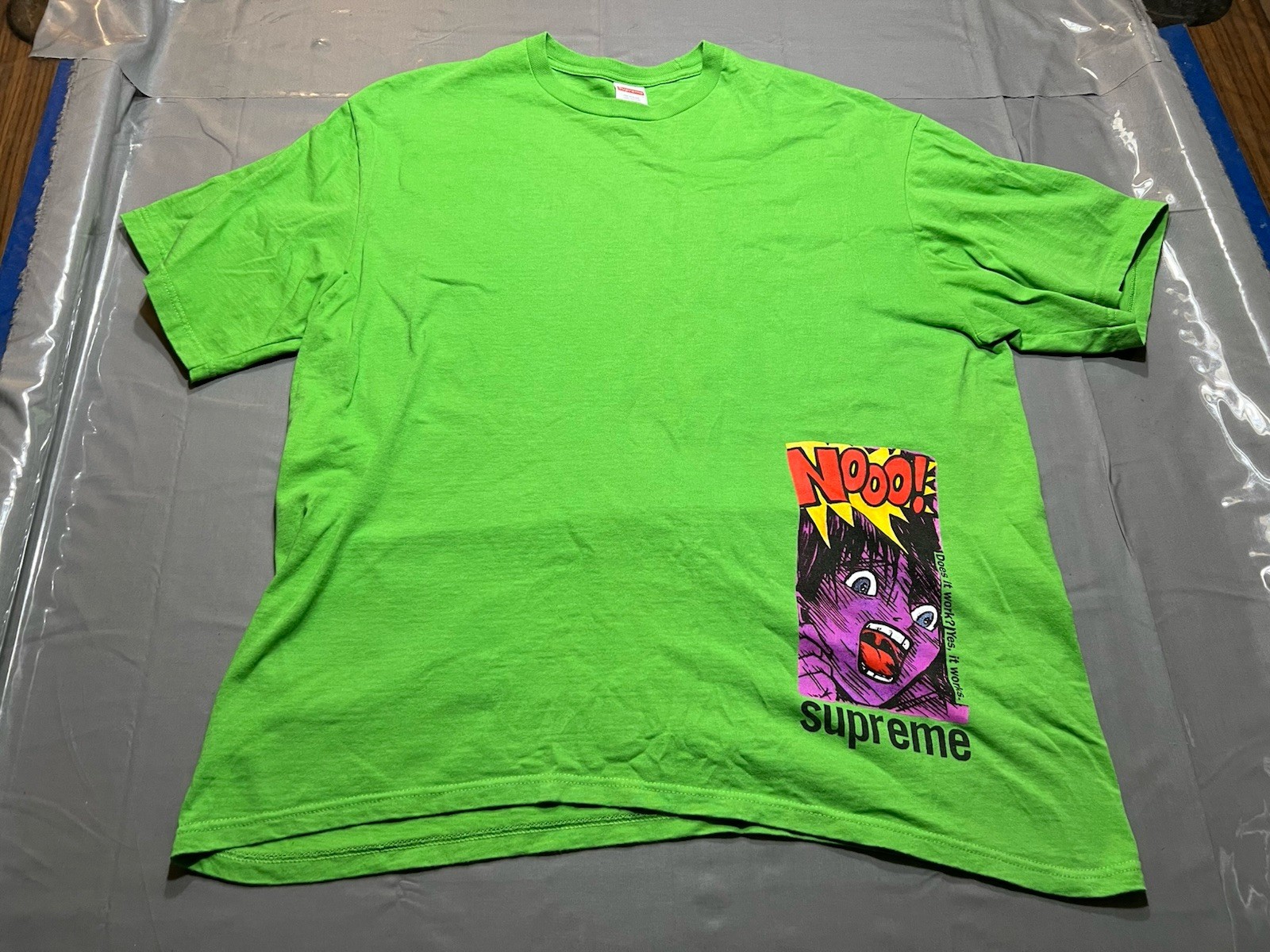 Supreme Does It Work Tee Green Size XL Shirt Short Sleeve Made In USA gallery