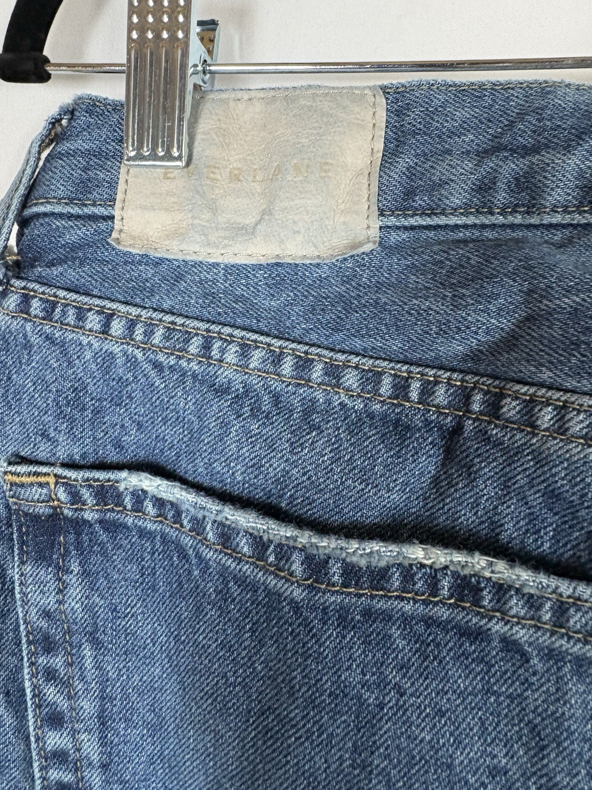 Everlane Women's Blue Jeans Straight Leg Medium Wash Size E4 Short