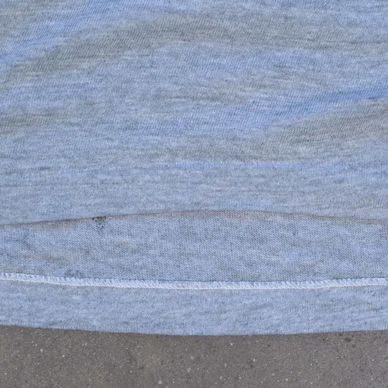Vtg US Army Heather Gray Single Stitch Destroyed Hanes T Shirt Poly Cotton L gallery