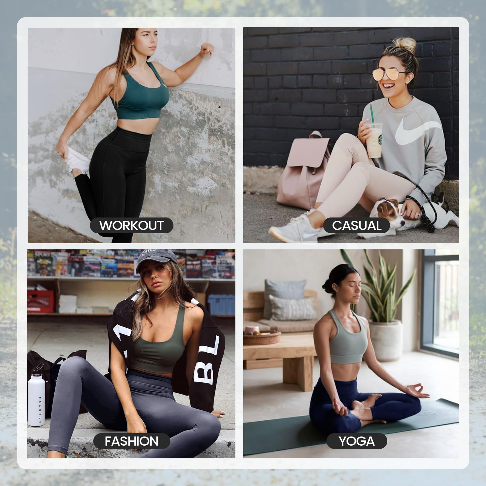 High Waisted Leggings for Women - No See Through Tummy Novelty Workout Yoga P... gallery