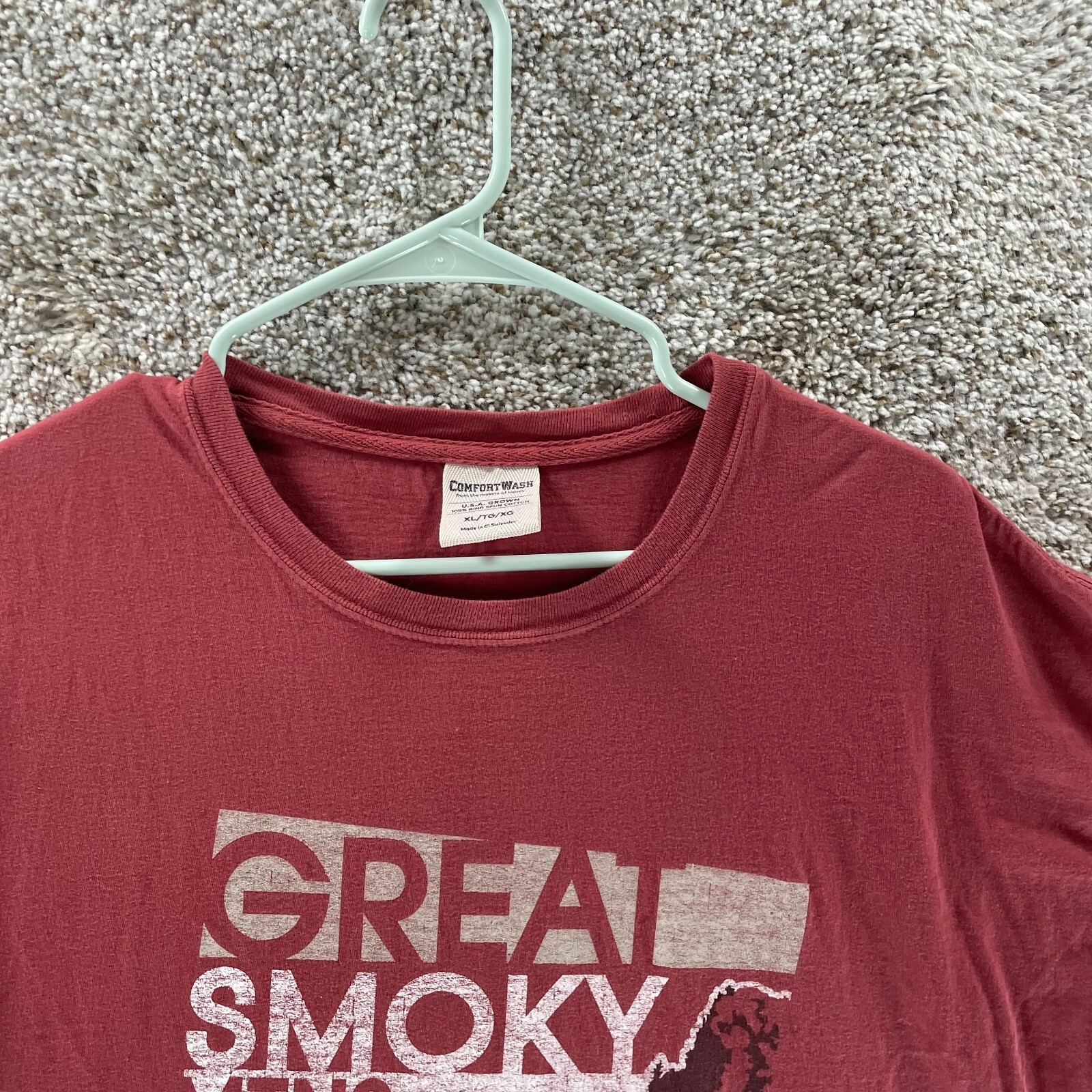 Great Smokey Mountains National Park Mens Extra Large Red Cotton Casual Adult gallery