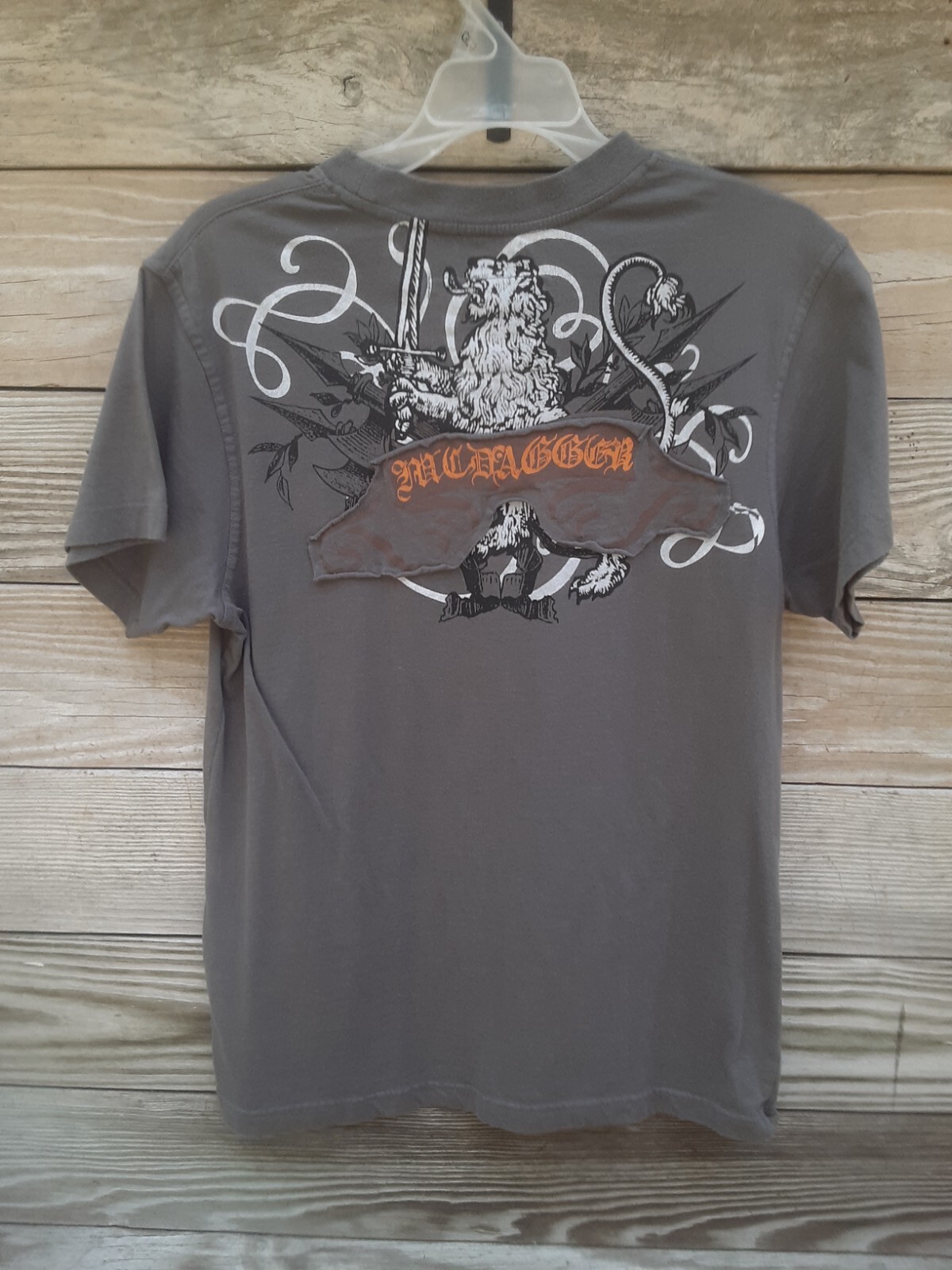 Men's Size M McDagger 100% Cotton Beaded Lion Crest Graphics T-Shirt gallery