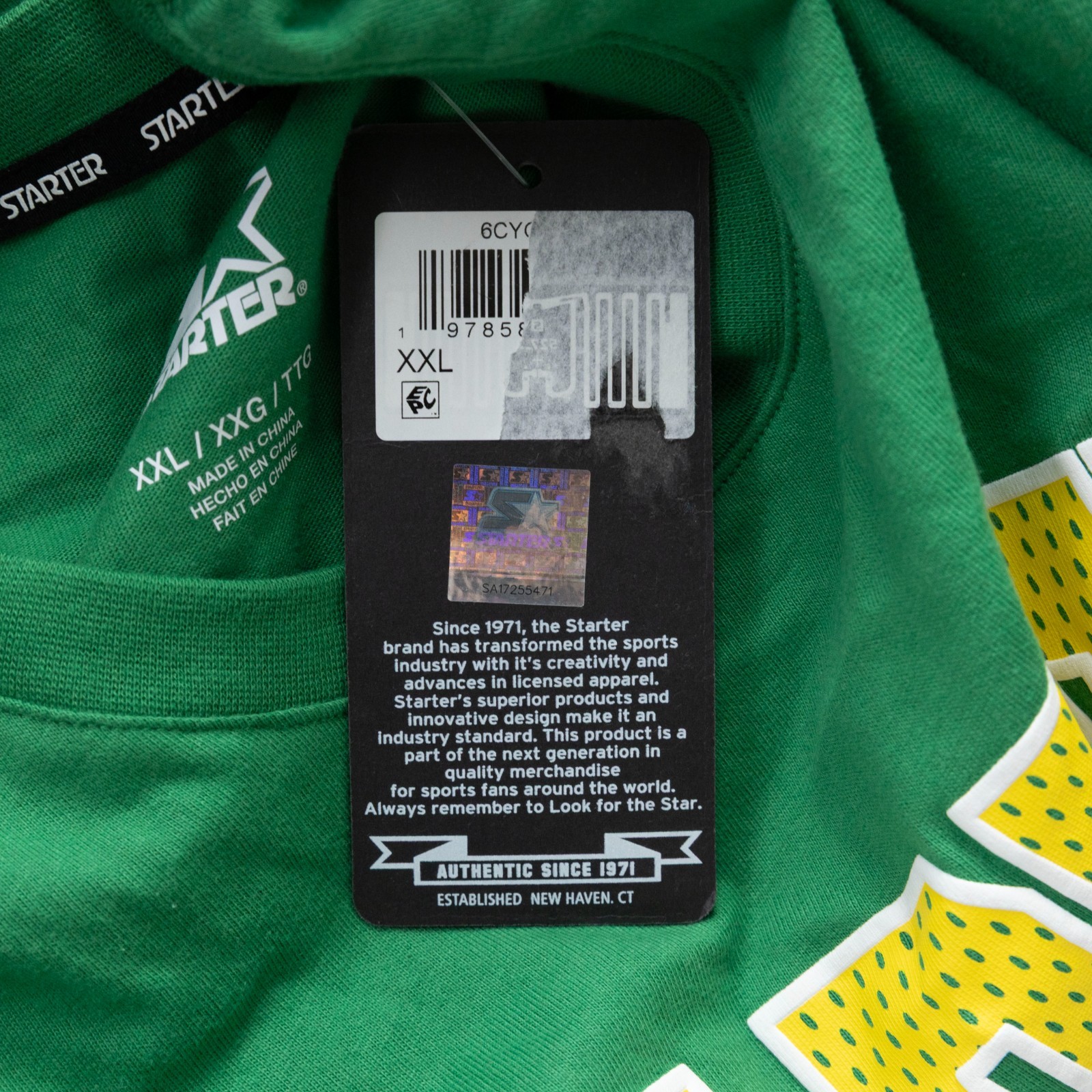 Starter Men Logo Long Sleeve Shirt Green Size XXL gallery