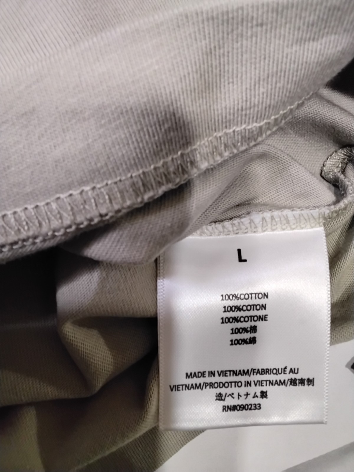 Essentials Fear of God ESSENTIALS Logo Gray Cotton Men's Crew Neck Tee L gallery