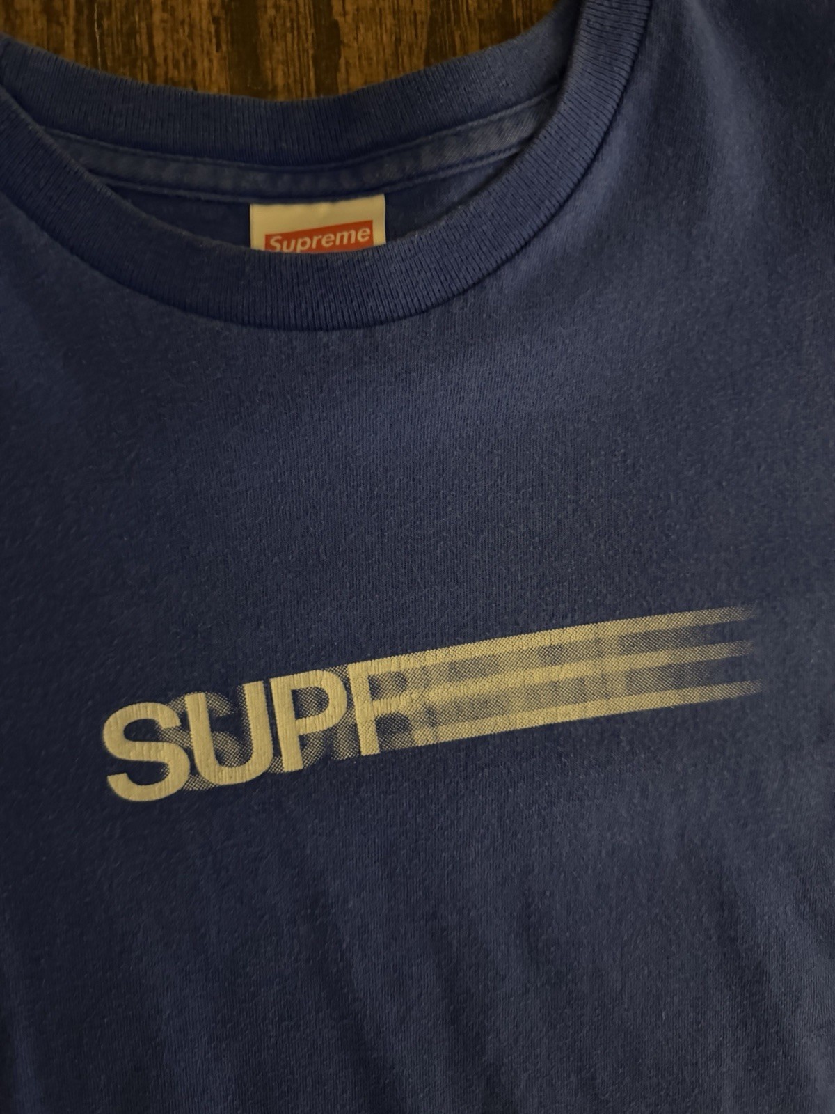 Supreme SS16 Royal Blue Motion Logo Tee Size M Rare Vintage gallery