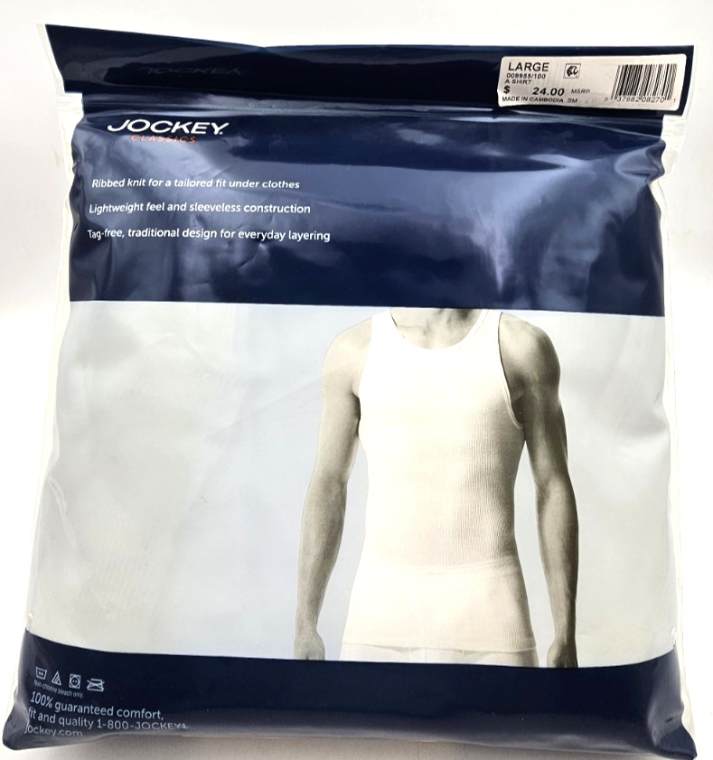 Jockey Men's 3-Pack 100% Combed Cotton Classic Tank Top A-Shirts L From 2011 gallery