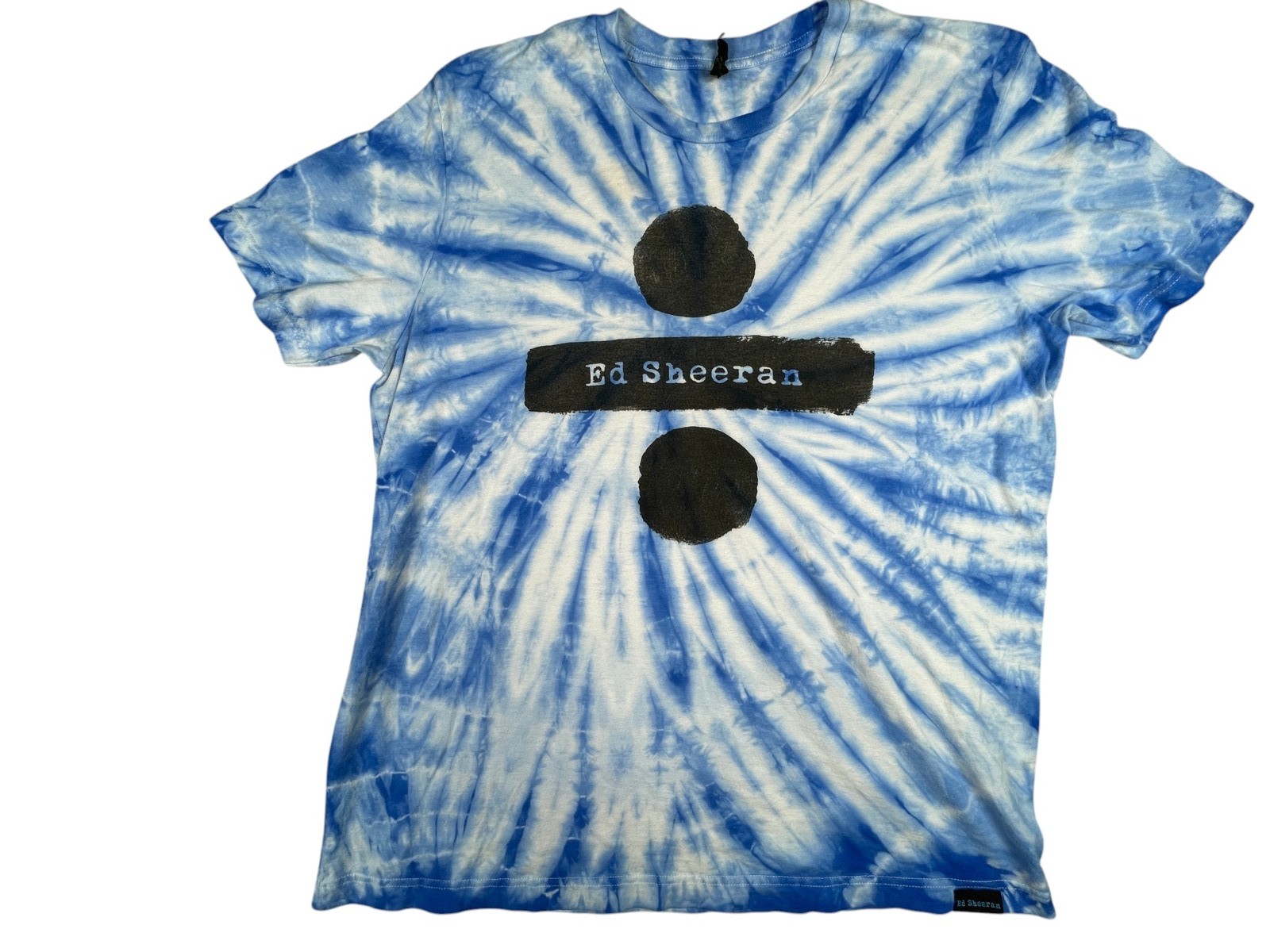 Ed Sheeran Divide Album Tie-Dye T-Shirt Men's Blue White Graphic CONCERT Tee gallery