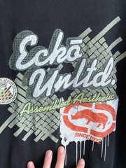 Vintage Ecko Unltd Y2K Graphic Skatebording Hip Hop Black T-Shirt, Size S
