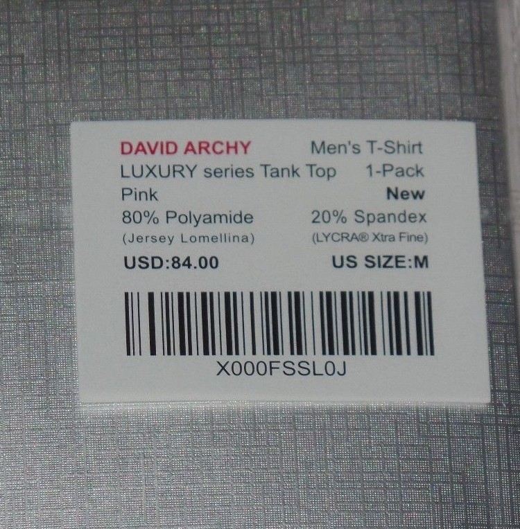 *NEW Men's David Archy LUXURY Summer Spring Tank Top Pink Size Medium Msrp $84 gallery