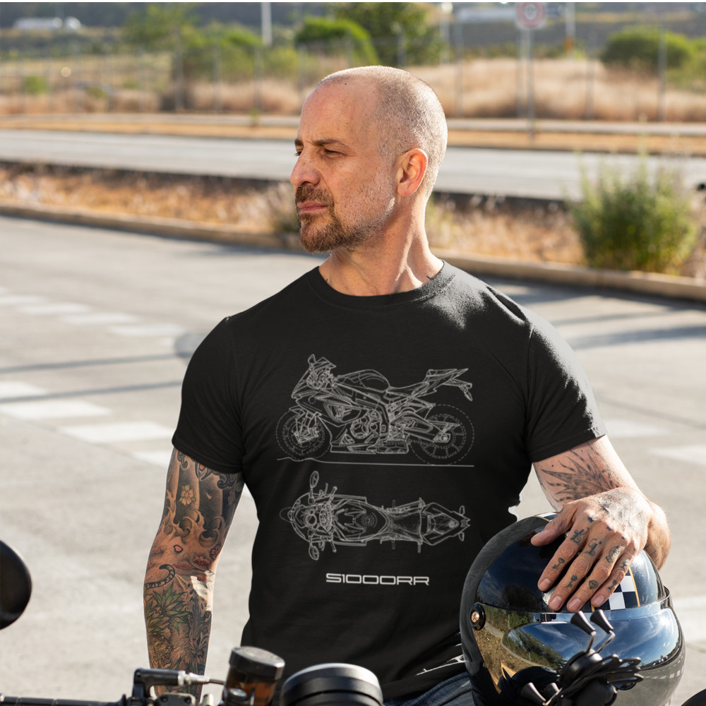 S1000RR Men's Sports Bike Blueprint Motorcycle Tee Shirt Racing BIker Apparel gallery