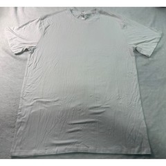 White Bamboo Cotton Blend Short Sleeve Crewneck T-Shirt Mens Large UPF 50+