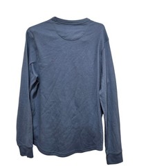 American Eagle Mens Waffle Knit Long Sleeve Shirt Blue Eagle Graphic Size L