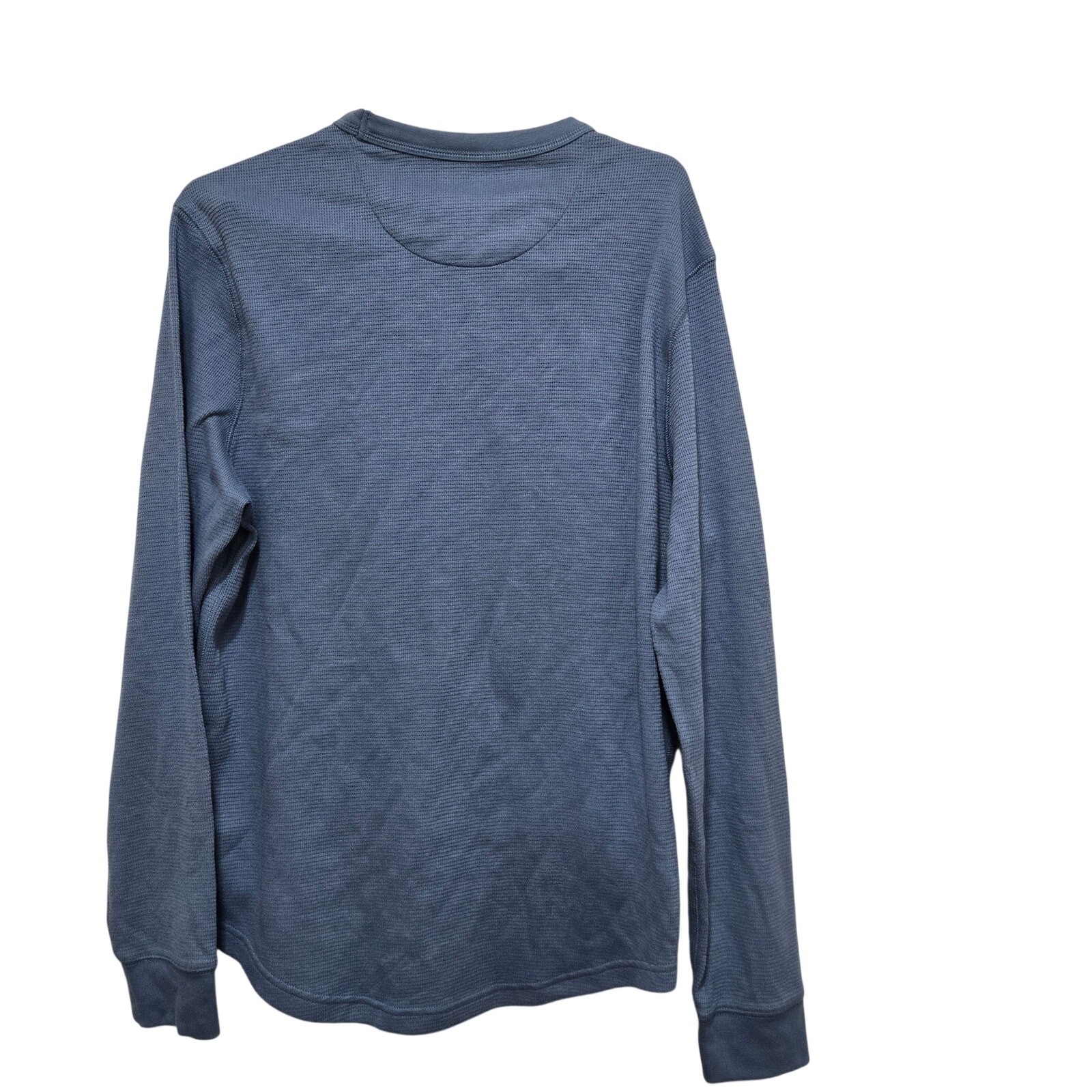 American Eagle Mens Waffle Knit Long Sleeve Shirt Blue Eagle Graphic Size L gallery