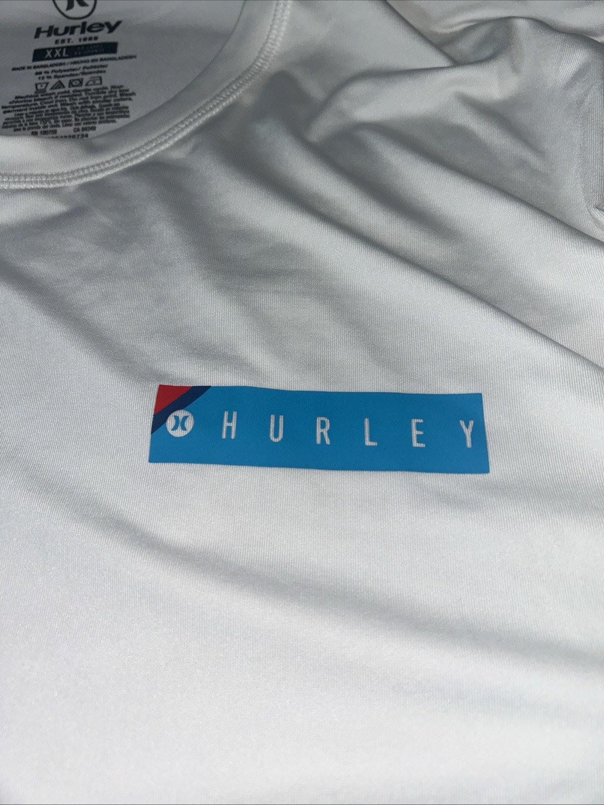 White Hurley Long Sleeve Swim Beach Outdoor Shirt Men's XXL 2XL gallery